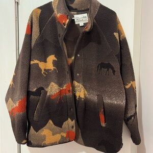 Wrangler Brown and Orange Sherpa Jacket